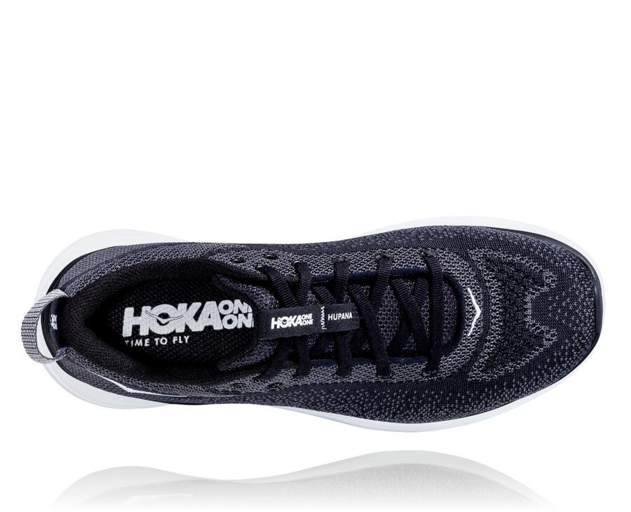 Hoka Australia One One Hupana Flow - Womens Running Shoes Black/White - IOBGP-0645